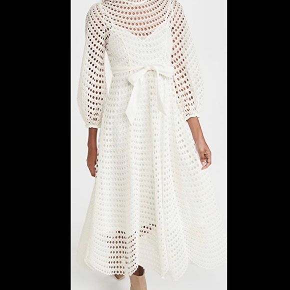 Zimmermann Dresses & Skirts - Zimmermann 2 Poppy Eyelet White Midi Dress